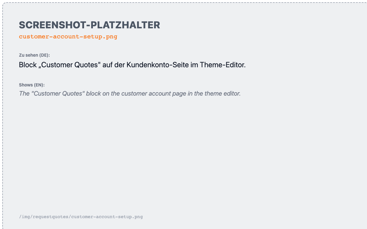 "Customer Quotes" block on the customer account page