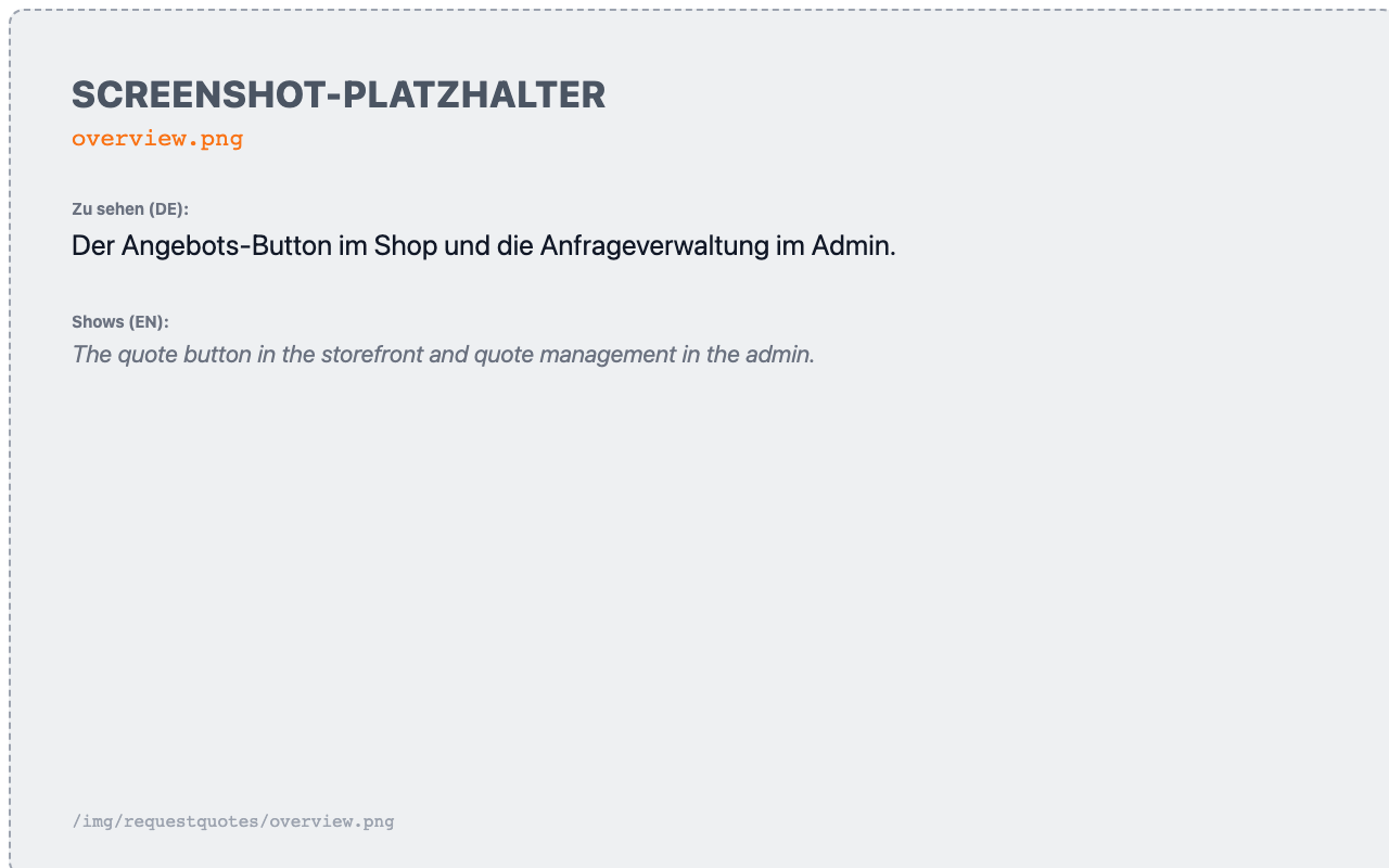 Der Angebots-Button im Shop und die Anfrageverwaltung im Admin